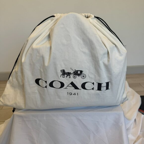 Coach Two-Toned Leather Satchel with Detachable Strap - Picture 15 of 16